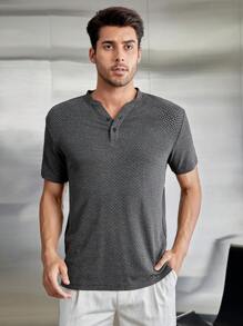 Manfinity NXTstreet Camisa Polo De Manga Corta De Punto Para Hombres - Negro - Ver 5