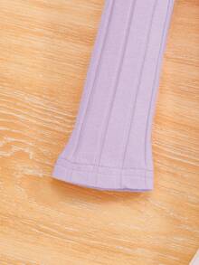 SHEIN 年輕女孩3入組純色立領合身休閒t恤