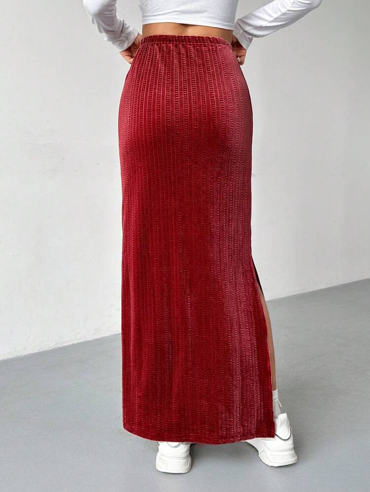 Women's Elastic Waist Casual Skirt