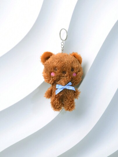 Kawaii 1 قطعة دمية دب لطيف سلسلة المفاتيح القطيفة