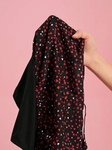 SHEIN Clasi Plus Size Women's Heart Print Cami Bodysuit - Multicolor - View 6