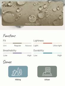 In My Nature 都市户外弹力舒适长裤徒步女装 - 卡其色 - 查看 3