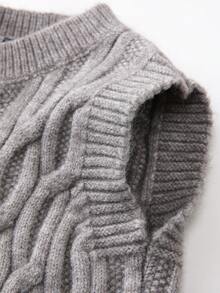 Baby Boy Fall & Winter New Arrival Cute Knitted Vest For Infants - Grey - View 4
