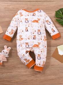 Mono Para Bebé Niña Con Patrón De Dibujos Animados