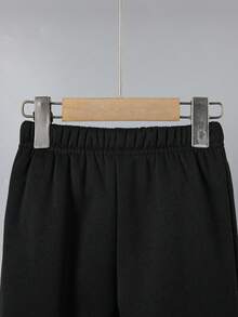 SHEIN 幼童男孩加厚馬甲和運動衫套裝,適用於休閒、運動和戶外活動,中等厚度,秋冬時尚款