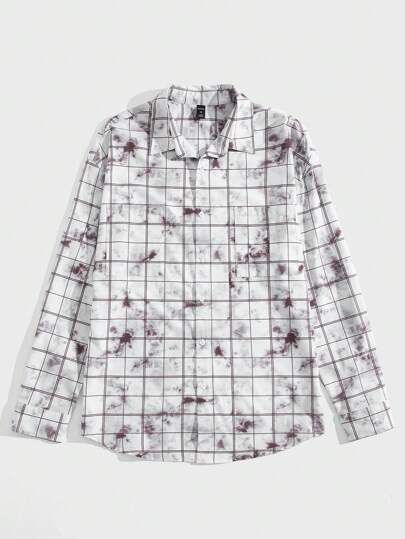 Street Life Camicia A Quadri Stampata Digitale Per Uomo