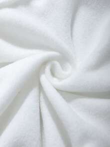 SHEIN EZwear 女士字母印花束口運動褲 - 白色 - 查看 4