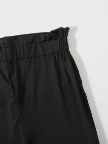 2 peças/conjunto de calças dobráveis alargadas para meninas adolescentes