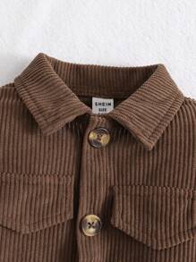 Em bé Con trai Vải to sợi Giải trí Áo sơ mi - màu nâu - Xem 3