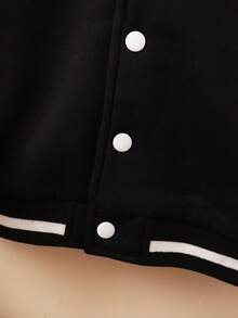 男孩拼色夾克 - 酒紅色 - 查看 5