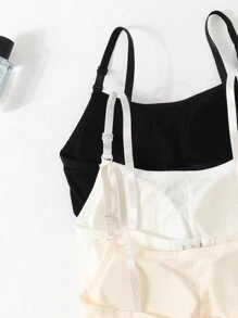 青少女舒適純色背心套裝,3入組