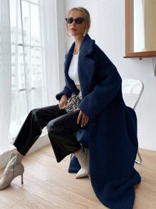 SHEIN Essnce Quý cô Phù hợp thường - Màu xanh hải quân - Xem 7