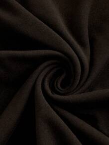 SHEIN Unity 女性愛心標語印花短褲 - 咖啡棕 - 查看 4