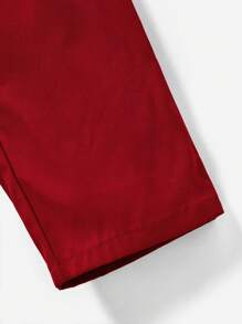 SHEIN Young Boys' Red Elegant Formal Suit Jacket And Pants Set, Gentleman Style - Red - View 4