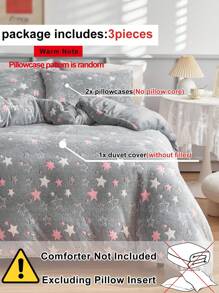 3 Piezas/set Juego De Ropa De Cama De Franela De Múltiples Colores Luminosos - Gris - Ver 5