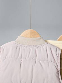 SHEIN 幼童男孩加厚馬甲和運動衫套裝,適用於休閒、運動和戶外活動,中等厚度,秋冬時尚款