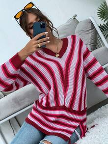 SHEIN LUNE Đúng mốt Quý cô Áo len - Nhiều màu - Xem 6