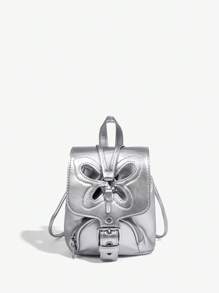 SHEIN ICON Mochila Mini De Moda Para Mujer - Plateado - Ver 1