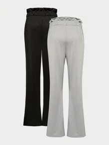 2 peças/conjunto de calças dobráveis alargadas para meninas adolescentes