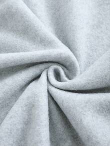 SHEIN EZwear 大碼字母印花圓領運動衫 - 灰色 - 查看 4