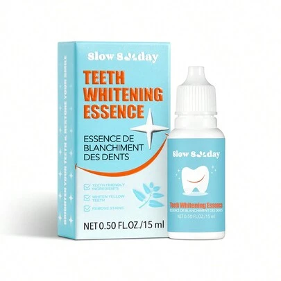 Slow Sunday Teeth Whitening Essence, Mint, Get Rid Of  Smoke Stains, Coffee Stains, Tea Stains, Keep Your Mouth Clean And White, Good Choice For Wedding, Vacation, Beach, Travel EssentialsEaster Gifts, Suitable For Summer Oral Care