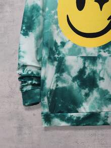 Men's Cartoon Printed Kangaroo Pocket Drawstring Hoodie And Sweatpants Set - Multicolor - View 5