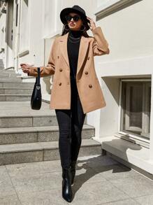 RueChic Piepkraag Dubbel Rijn Knoppen Blazers