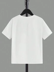 Boys' Cartoon Pattern Short Sleeve Round Neck T-shirt Suitable For Summer - White - View 2