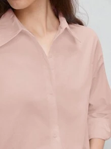 BizChic Women's Drop Shoulder Blouse - Dusty Pink - View 8