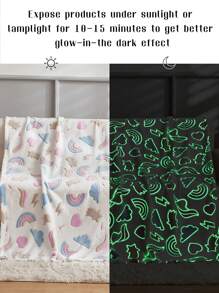 1pc 發光彩虹獨角獸毯