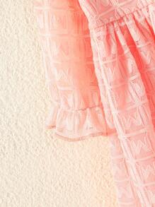 Baby Girls Princess Dress With Textured Lace & Peter Pan Collar Design, Cute & Elegant Dress For Parties And Vacations In Autumn And Winter