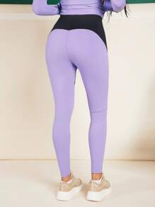 VARSITIE Sports YOGA Basic  Tummy  Control  With  LEGGING - Purple - View 5