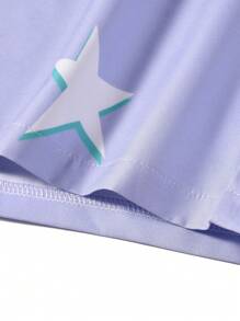 ROMWE MEN Street Life 男士印花束口短褲 - 藍色 - 查看 3