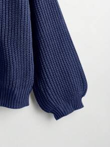 Calvaya Women's Plus Size Buttoned Cardigan - Royal Blue - View 3