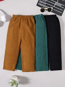 SHEIN 男童合體休閒直筒三件套長褲 - 彩色 - 查看 2