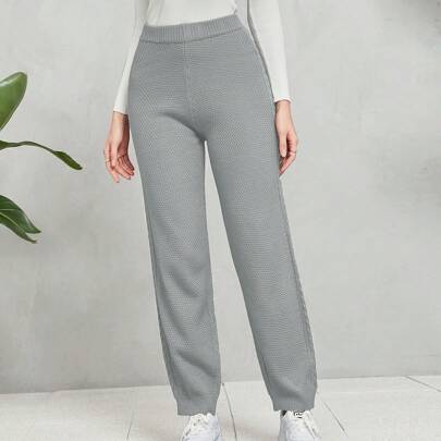 Solid Colored Sweater Pants