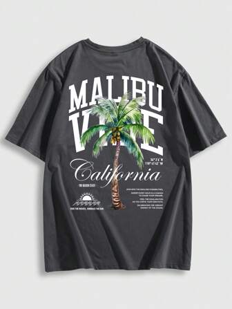 Street Life Camiseta estampada para hombre, escuela
