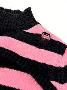 SHEIN Unity 女款黑色和粉色2合1針織毛衣 - 彩色 - 查看 6