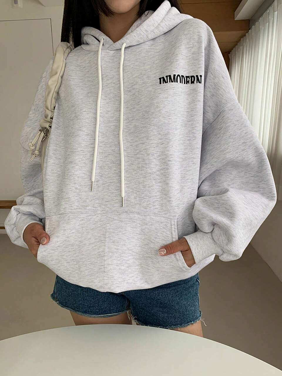 Street Letter Print Hoodie Sweatshirt For Women, New Loose Fit Versatile Fleece Pullover Fall,Winter