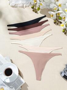 7 条装纯色性感内裤套装 - 彩色 - 查看 6