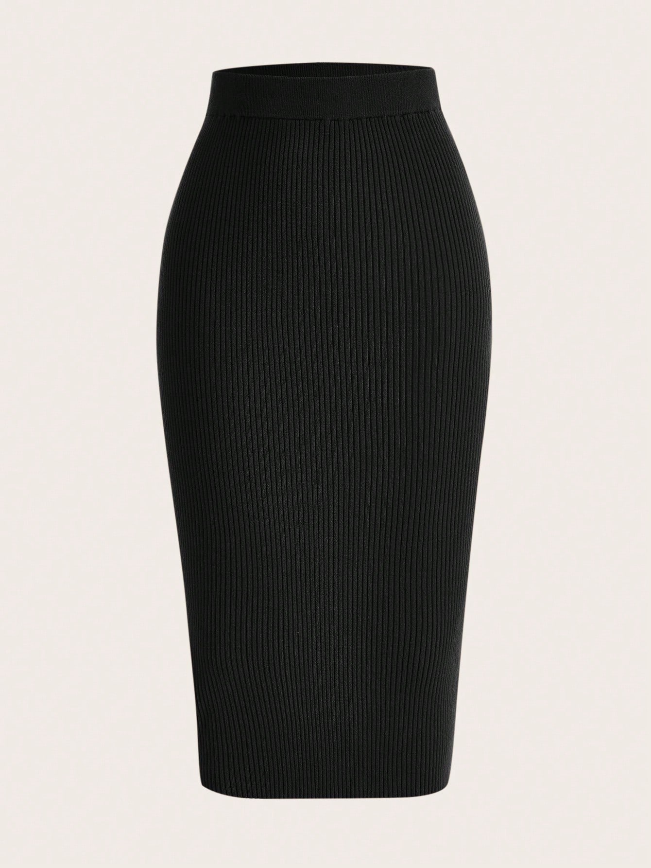 SHEIN EZwear تنورة كنزة صوفية مرنة الخصر للنساء في...