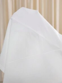 SHEIN Privé 大尺碼優雅白色聖誕派對連身裙