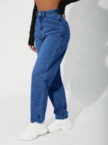 RueChic High Waist Mom Fit Jeans