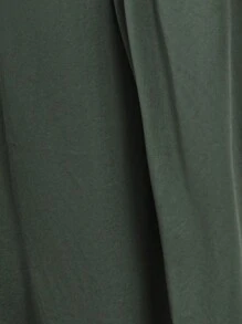 SHEIN Clasi 女式高開叉襯衫洋裝 - 綠色 - 查看 6