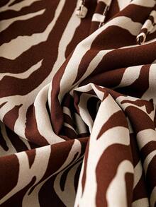 Celure Women's Plus Size Full Print Knot Front Shirt - Multicolor - View 3