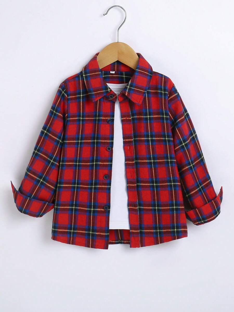 Áo sơ mi ca rô thường ngày cho bé trai - Nhiều màu - Xem 1