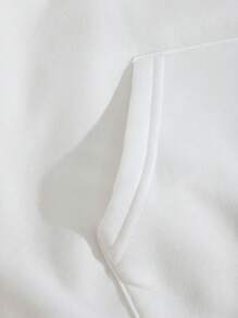 INAWLY Women's Hoodie With Portrait Pattern - White - View 3