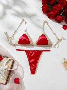 SHEIN Conjunto De Ropa Interior Femenina - Rosa - Ver 1