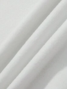 Calvaya Plus Size Letter Printed Fleece Sweatshirt - White - View 3