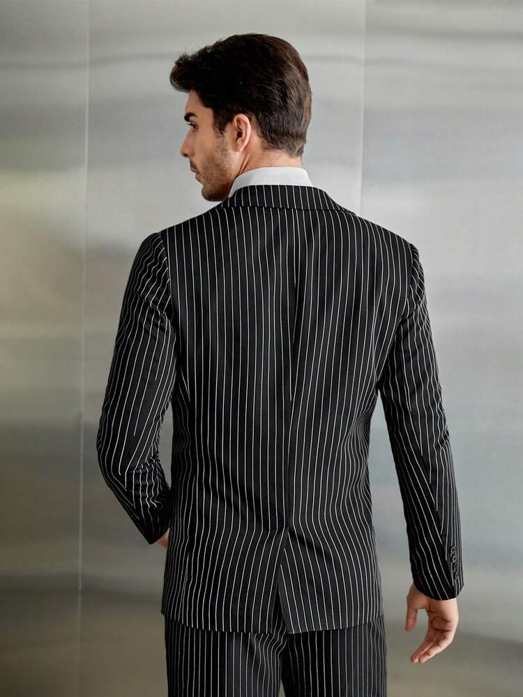 Men's Woven Casual Blazer, For Fall Winter